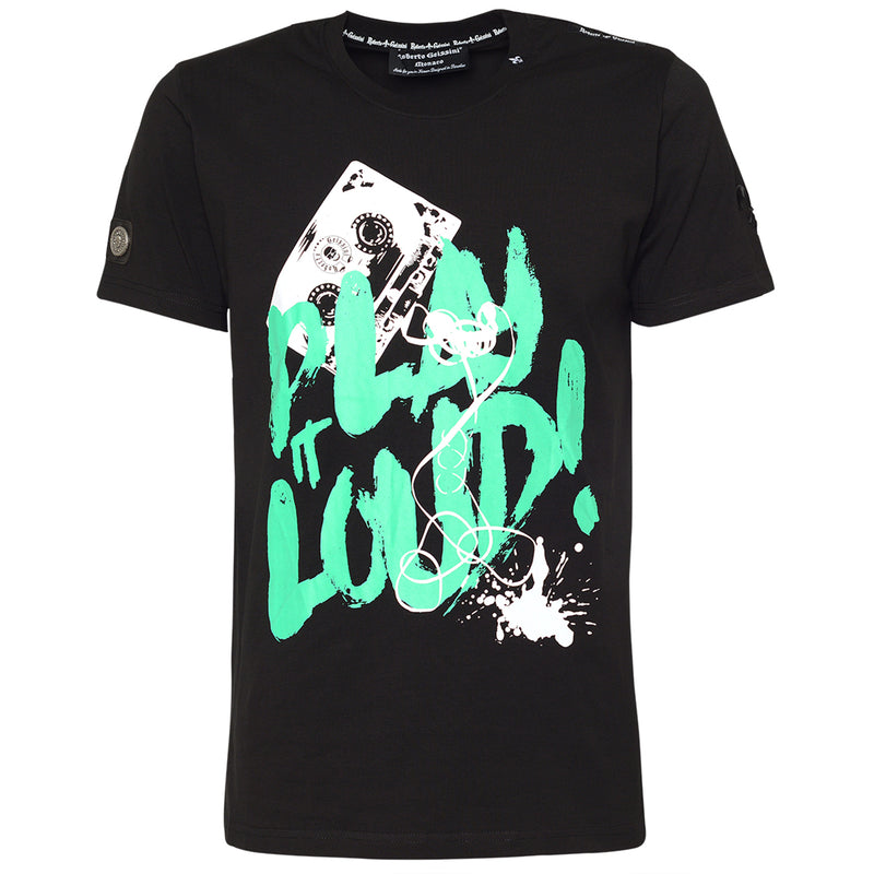 Tričko Play It Loud Black Green