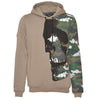 Khaki mikina s kapucňou CamouSkull