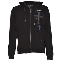 Three Cross Sweatjacke Schwarz