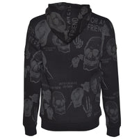 Bunda Multi Skull Sweat Jacket čierna