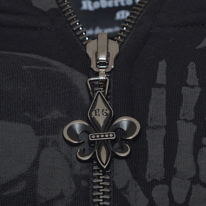 Bunda Multi Skull Sweat Jacket čierna