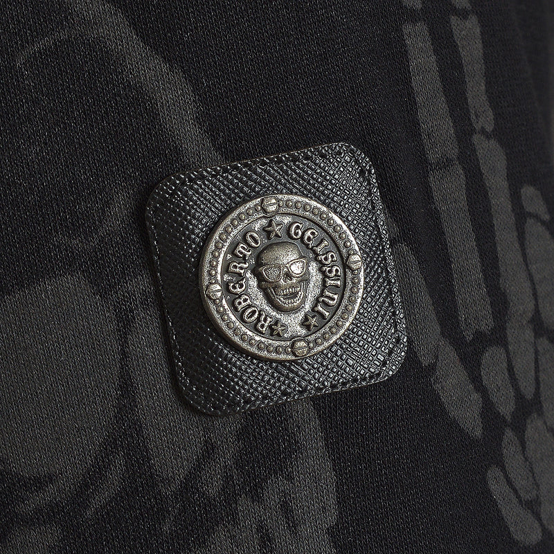 Bunda Multi Skull Sweat Jacket čierna