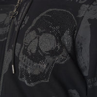 Bunda Multi Skull Sweat Jacket čierna