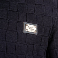 Squares Knit Polo Black