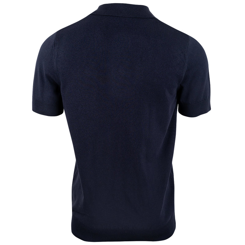 Luxusné pletené polo tmavomodré