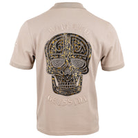 Skull Stitch Polo béžová