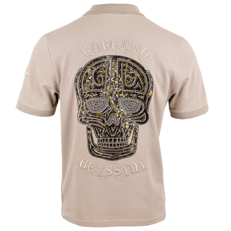 Skull Stitch Polo béžová