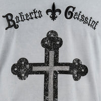 Cross stonewashed V-Neck T-Shirt