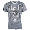 Skull Hell Burnout V-Neck T-Shirt