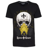 Čierne unisex tričko s maskou lebky