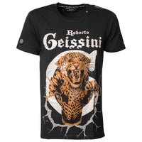 Tigrované tričko čierne unisex