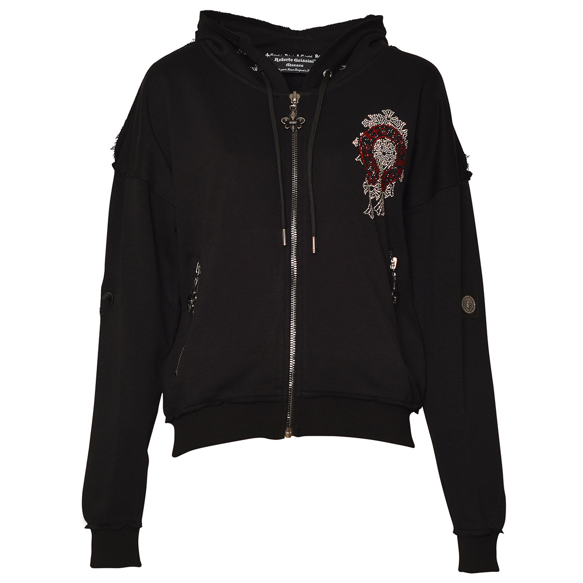 Damen Style Sweatjacke Schwarz