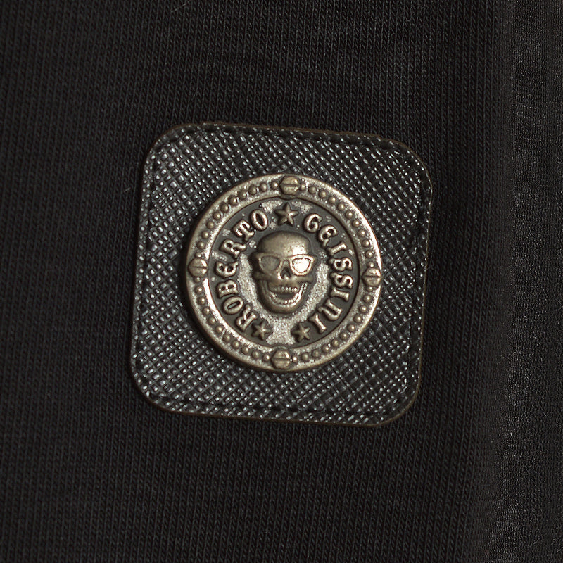 Strieborná tepláková bunda Skull čierna