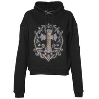 Damen Blue Hoodie Schwarz