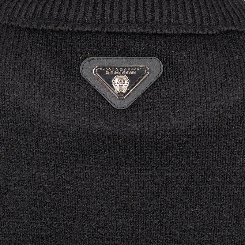 Basic Strickpullover - black