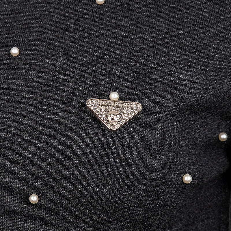 Pearls Strickpullover Kurzarm