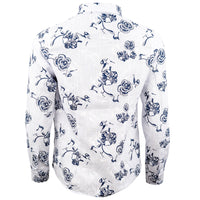 Leinen Bluse Casual-weiss-beige