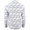 Leinen Bluse Lady-weiss-grau