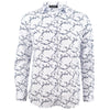 Leinen Bluse Lady-weiss-grau