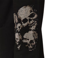 Strieborné tepláky Skull čierne