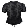 Lady Strick Kurzarm Pulli Schwarz