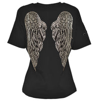 Čierne tričko Cross Wings