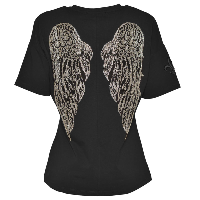 Čierne tričko Cross Wings