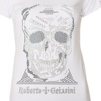 Biele tričko Diamond Skull
