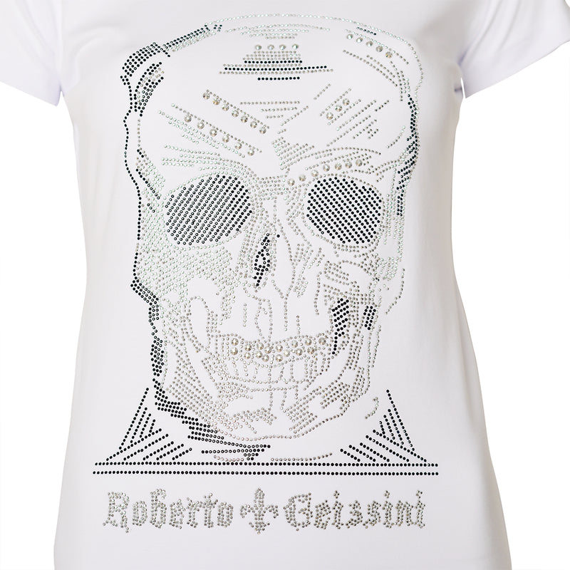 Biele tričko Diamond Skull