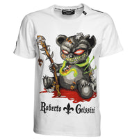 Tričko Devil Bear Biele Unisex