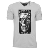 Šedé tričko Jewel Skull
