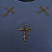 Tmavo modré tričko Cross-Wings