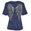 Tmavo modré tričko Cross-Wings