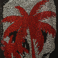 Čierne tričko Skull Palm