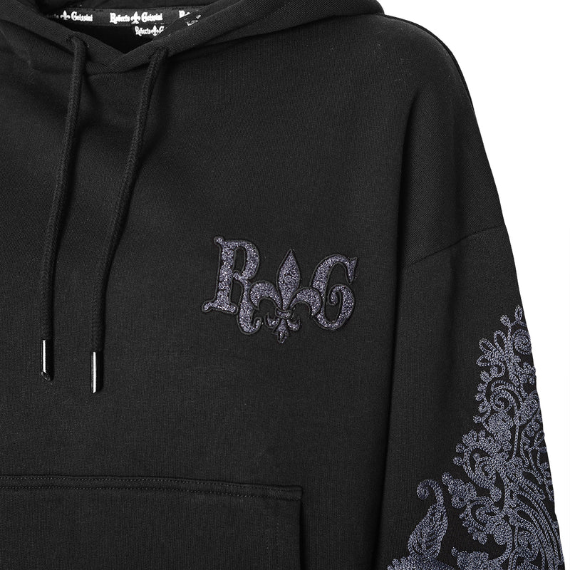 Lily Unisex čierna mikina s kapucňou