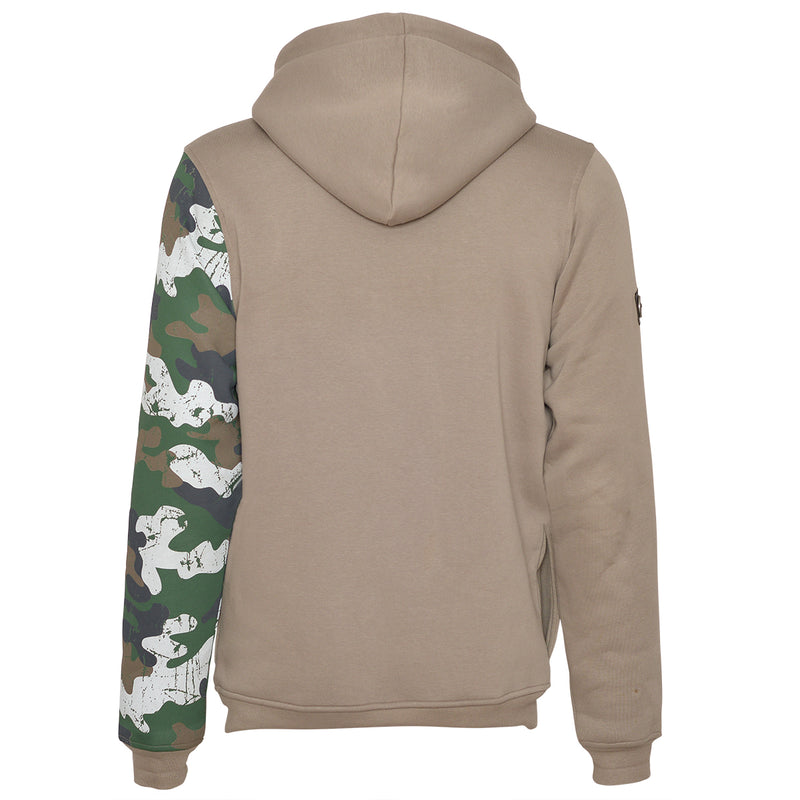 Khaki mikina s kapucňou CamouSkull
