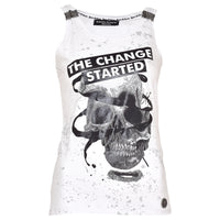 Skull The Change Top Biela 