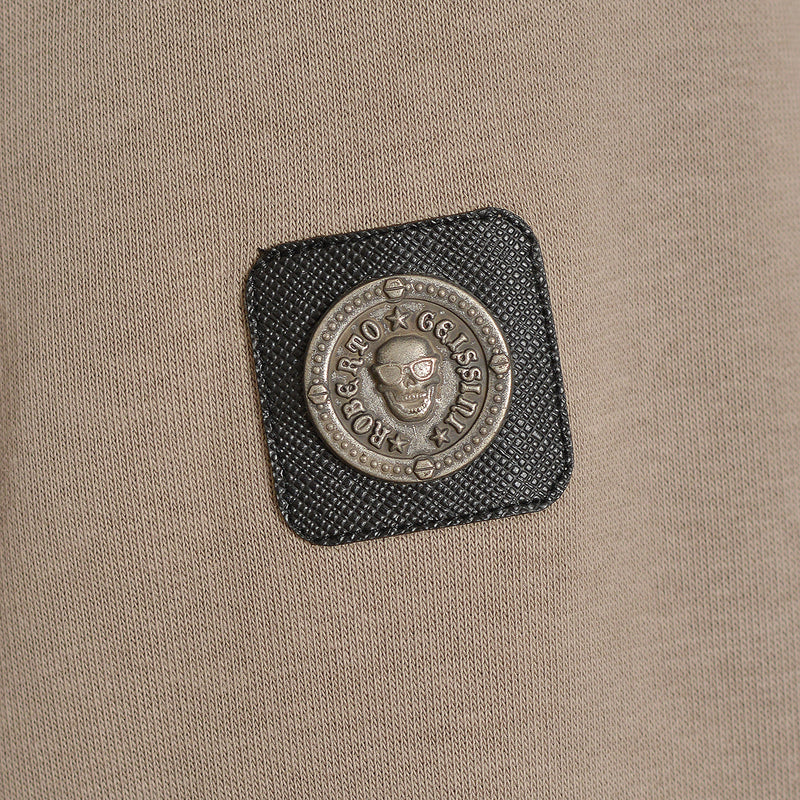 Khaki mikina s kapucňou CamouSkull