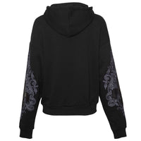 Lily Unisex čierna mikina s kapucňou