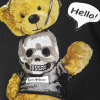 Tričko Skull Bear čierne Unisex