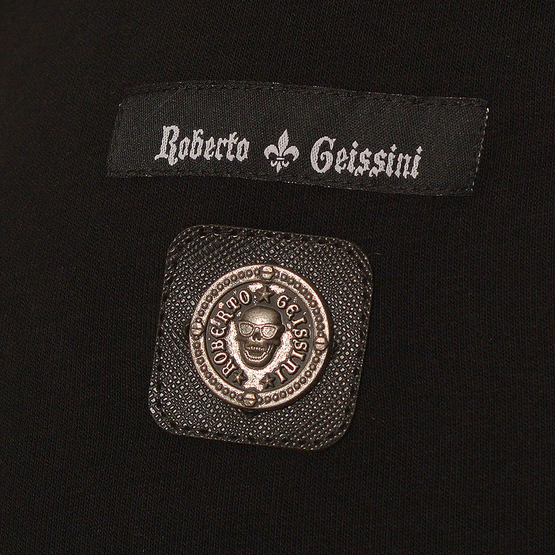 Malé strieborné tepláky Skull čierne