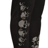 Malé strieborné tepláky Skull čierne