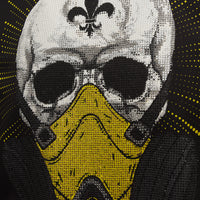 Čierne unisex tričko s maskou lebky